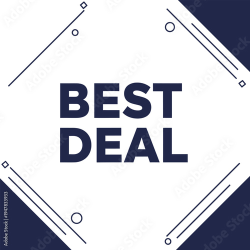 Best Deal Minimalist Promotional Badge Design
