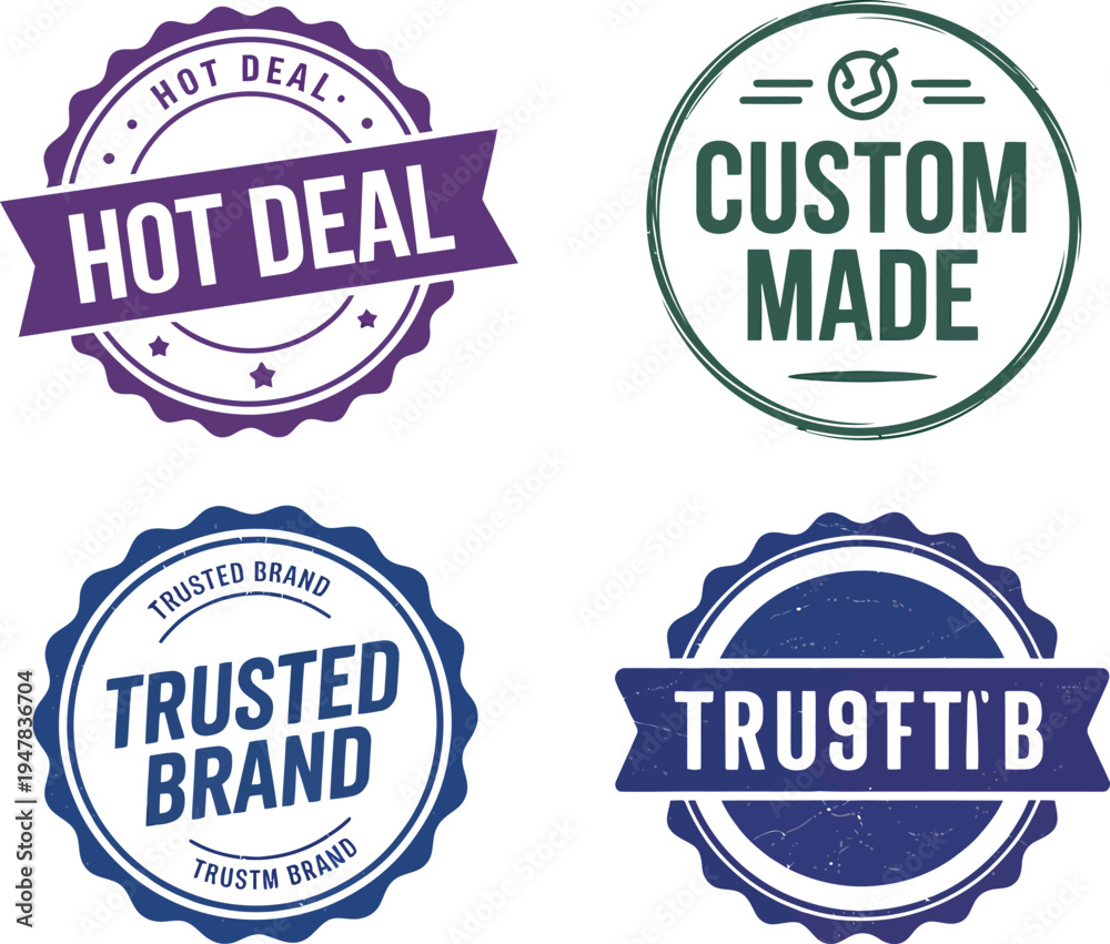 Fototapeta premium Professional Business Seal Vector Set