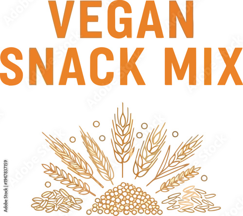 Vegan Snack Mix Natural Food Vector