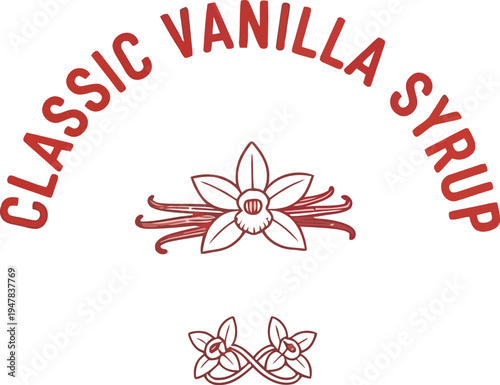 Classic Vanilla Syrup Label Design