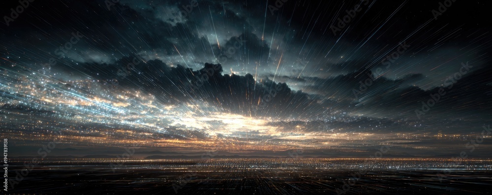 custom made wallpaper toronto digitalDramatic Sunset Over a Stormy Ocean with Dark Clouds and Golden Light.