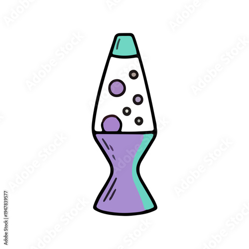 Retro Lava Lamp Illustration