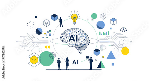 Artificial Intelligence Concept Illustration.