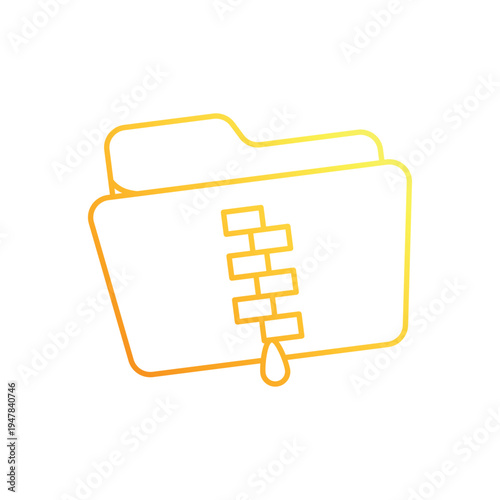 Zip Folder vector icon