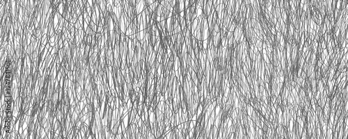 Seamless pattern with gray graphite pencil scribbles. Black and white hand drawn texture. Horizontal background with loose, chaotic pencil strokes