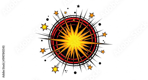 Vibrant Starburst Design Element.