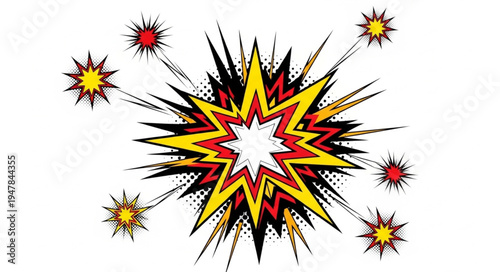 Vibrant Comic Book Style Explosion.