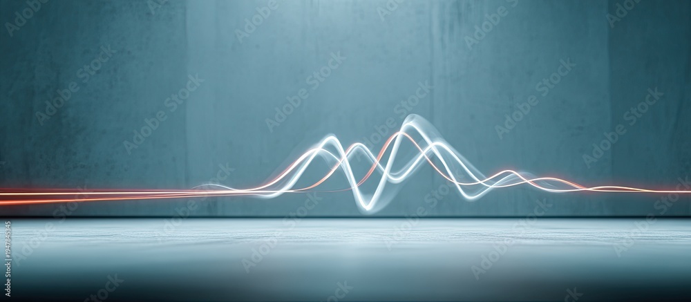 custom made wallpaper toronto digitalAbstract Neon Waveform Energy Flow on Futuristic Background.