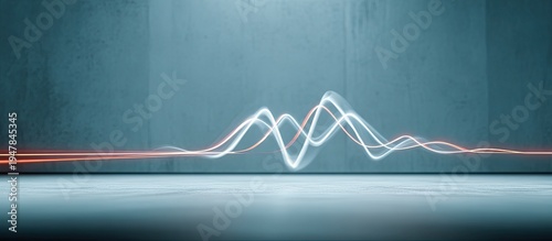 Wallpaper Mural Abstract Neon Waveform Energy Flow on Futuristic Background. Torontodigital.ca
