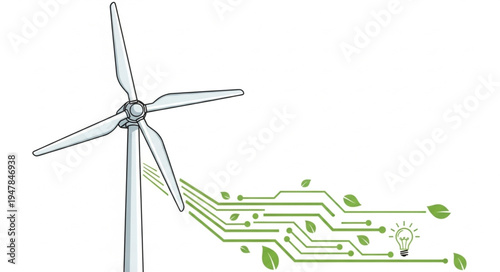 Wind Turbine Circuit Green Energy.