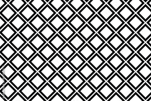 Geometric Seamless Pattern of Black and White Diamond Shapes, Modern Repeating Background Texture for Design