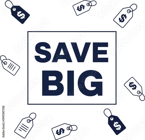 Save Big Price Tag Graphic