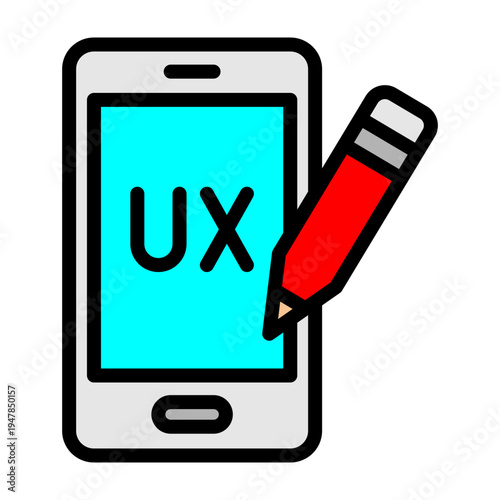 UX Design Vector Filled Icon Design