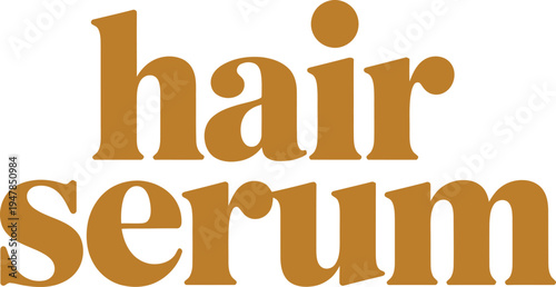 Hair Serum Gold Typography Logo Design
