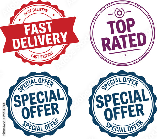 Fast Delivery and Special Offer Badge Set