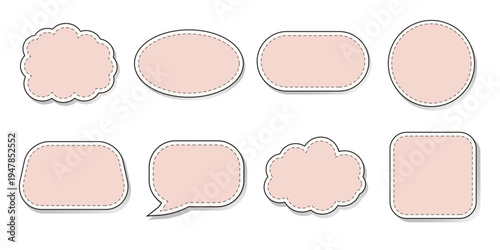 Note frames set decorative borders for messages labels and paper notes