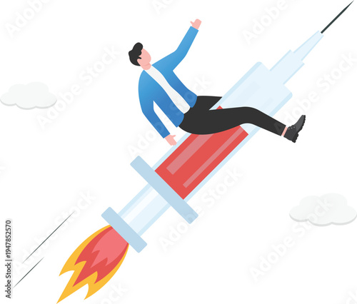 Professional Flying on a High Speed Medical Syringe Rocket for Rapid Treatment