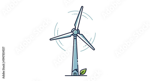 Wind Turbine Renewable Energy Source.