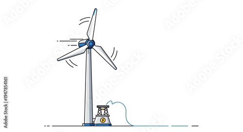 Wind Turbine Renewable Energy Source.
