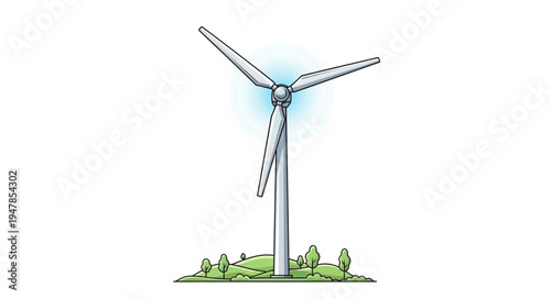 Wind Turbine Renewable Energy Source.