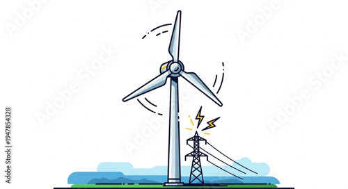 Wind Turbine Renewable Energy Source.