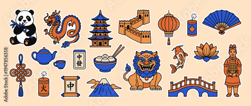 Journey into Eastern Wonders: A vibrant collection of cultural elements from a rich and diverse heritage, with the charm of an ancient civilization. Embrace the history.