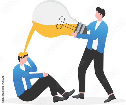 Businessman Relieving Stress with Creative Idea