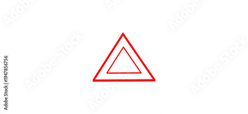 Free Download A red triangle made from cut paper triangles is placed on a transparent background. - GFXLoad