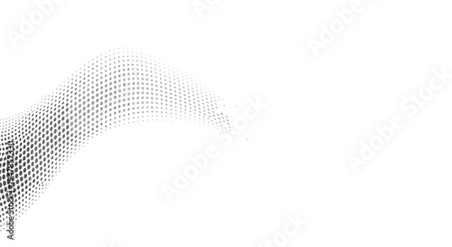 Abstract flowing wave pattern of dots creating a dynamic digital background texture