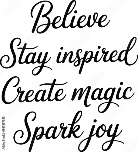 Inspirational Phrases Calligraphy Set