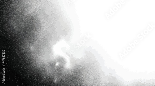 Black and white abstract background with gradient effect and starry night sky texture