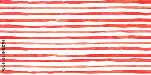 фотографія Horizontal red stripes on a white background create a vibrant pattern