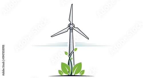 Wind Turbine Sustainable Energy Source.
