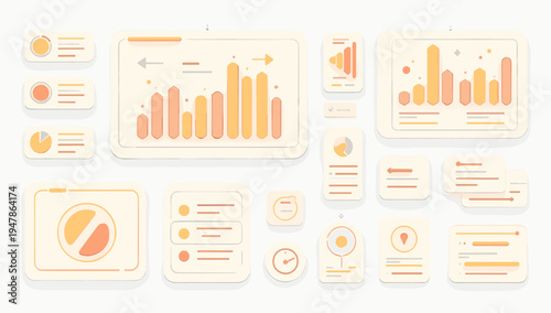 A calming, minimalist image featuring digital charts and graphs. Ideal for illustrating data analytics, business reports, or technology concepts with 