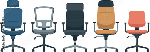 set of electronic components isolated on white