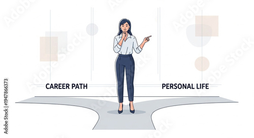 Woman Choosing Career Path.