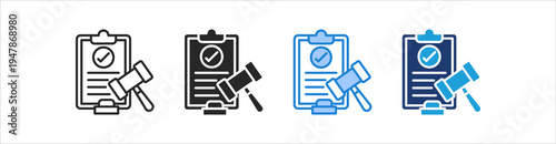 Compliant Icon Set Multiple Style Vector Collection