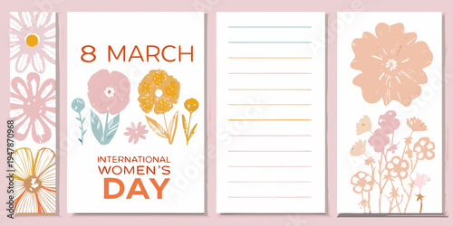 Floral designs celebrating international women s day on march eighth