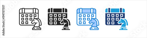 Planning Icon Set Multiple Style Vector Collection