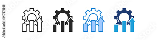 Improvement Icon Set Multiple Style Vector Collection