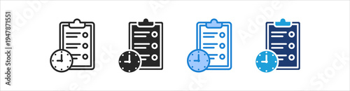 Task List Icon Set Multiple Style Vector Collection
