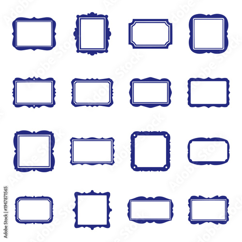 Ornate Photo Frame Vector Set