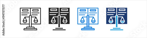 Balance Icon Set Multiple Style Vector Collection