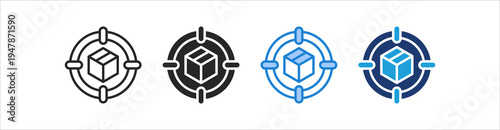 Scope Icon Set Multiple Style Vector Collection