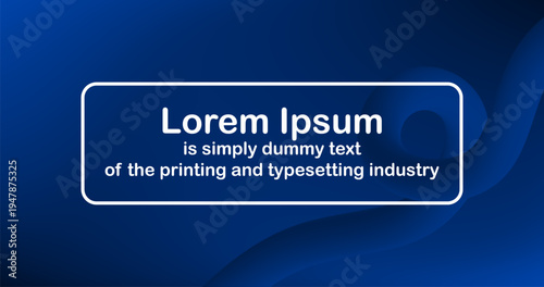 Banner Template Abstract blue gradient background with place for text