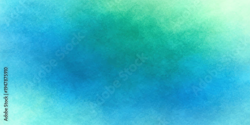 Abstract watercolor, a fusion of tranquil blues and invigorating greens, blending to create a soft, ethereal background, evoking a sense of calm and natural beauty.