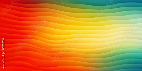 Abstract the waves of a vibrant rainbow of colors ripple across the artwork, evoking a sense of fluidity and energy. The artwork is characterized by its dynamic, flowing lines.