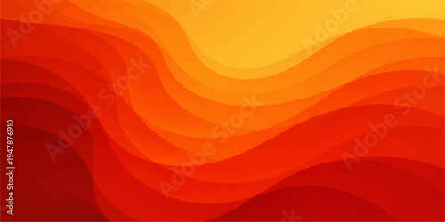 Abstract an abstract composition of flowing, layered waves in vibrant shades of red and orange, creating a dynamic and visually engaging artwork.