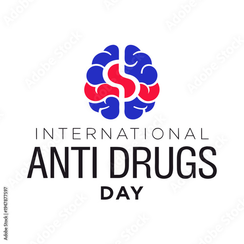    Anti Drug day vector illustration.
