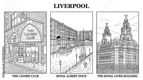 Liverpool Icons The Cavern Club Royal Albert Dock And Liver Building